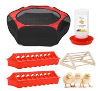 Pawaboo Éleveuse Poussins kit démarrage, Rouge/Noir
