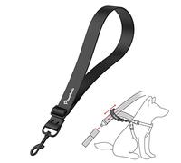 Pawaboo Harnais Voiture pour Chiens, Laisse Chien pour Voiture Durable en Nylon + PVC, Ceinture de Sécurité de Voiture pour Animaux de Compagnie Réglable, Laisses pour Animal avec Crochet, Noir