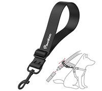 Pawaboo Harnais Voiture pour Chiens, Laisse Chien pour Voiture Durable en Nylon + PVC, Ceinture de Sécurité de Voiture pour Animaux Réglable, Laisses pour Animal avec Crochet, 20 Pouces, Noir