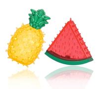 Pawaboo Jouet À Mâcher pour Animaux Domestiques, Pastèque Et Ananas Forme Congelé Jouet Interactif en Été, Jouets De Dentition Congelable pour Chiots, Coloré