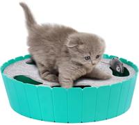 Pawaboo Jouet Interactif pour Chat avec Souris Mobile, Jeu de Cache-Cache Électronique, Jouet Automatique pour Chats d’Intérieur, Jeu Interactif, Bleu