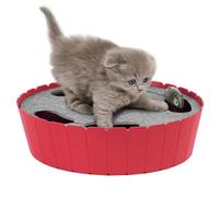 Pawaboo Jouet Interactif pour Chat avec Souris Mobile, Jeu de Cache-Cache Électronique, Jouet Automatique pour Chats d’Intérieur, Jeu Interactif, Rouge