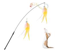 Pawaboo Jouet Interactif pour Chat, Baguette à Plumes avec Grelot