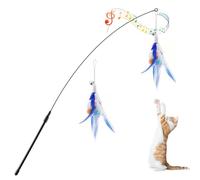 Pawaboo Jouet Interactif pour Chat, Baguette à Plumes avec Grelot