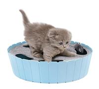 Pawaboo Jouet Interactif pour Chat avec Souris Mobile, Jeu de Cache-Cache Électronique, Jouet Automatique pour Chats d’Intérieur, Jeu Interactif, Bleu Ciel