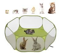 Pawaboo - Parc pour Petits Animaux, Tente-Cage Imperméable pour Petits Animaux avec Cadre en Fil d'acier Solide, Clôture de Cour Extérieure pour Poussin/Chiot/Cochon d'Inde/Lapin, Vert d'Avocat