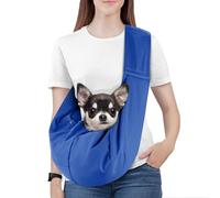 Pawaboo Porte-bébé pour Petits Chiens, Porte-Chien Réversible à Mains Libres pour Petits Chiens et Chats, Portes-Chien avec Harnais de Sécurité, Essentiels pour Chiots, Bleu