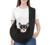 Pawaboo Porte-bébé pour Petits Chiens, Porte-Chien Réversible à Mains Libres pour Petits Chiens et Chats, Portes-Chien avec Harnais de Sécurité, Essentiels pour Chiots, Noir