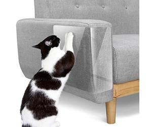 Pawaboo Protecteur de Meubles [Lot de 10], Protecteur de Rayure Chat Protecteurs Anti-Griffes, Protecteur de Rayure de Chat Auto-adhésives avec 60 vis Tapis griffoir pour Canapé Table Meubles, Blanc