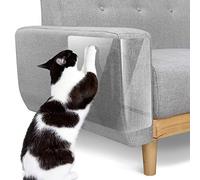 Pawaboo Protecteur de Meubles [Lot de 6], Protecteur de Rayure Chat Protecteurs Anti-Griffes, Protecteur de Rayure de Chat Auto-adhésives avec 30 vis Tapis griffoir pour Canapé Table Meubles, Blanc