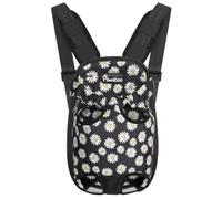 Pawaboo Sac à Dos Ajustable pour Animaux de Compagnie, Sac de Transport Portable pour Chien, Sac à Dos avec Pattes, Sac Respirant pour Petits Chats Moyens, Chiens, Chiots, M, Noir Marguerite