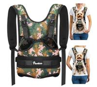 Pawaboo Sac à Dos de Portage Frontal pour Chien, Sac à Dos de Portage pour Chien, Ajustable, Facile à Mettre en Place, pour Petit Chiens Moyen, Mains Libres pour Voyage, Randonnée, Cyclisme, S, Camo