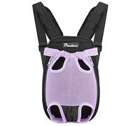 Pawaboo Sac de Transport de Voyage Sac à Dos de Transporteur Ventral Poitrine pour Petit Chien Chiot Chat pour Traveling Hiking Camping etc, Extra Large, Violet