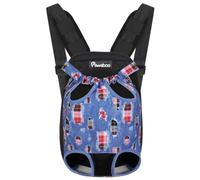 Pawaboo Sac de Transport de Voyage Sac à Dos de Transporteur Ventral Poitrine pour Petit Chien Chiot Chat pour Traveling Hiking Camping etc. XL, Bleu Denim