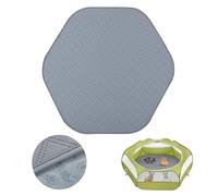 Pawaboo Tapis Hexagonal Absorbant pour Chiens et Chats, 44,5" Tapis Réutilisable pour Parc à Chiots, Tapiss Imperméable pour Tente pour Petits Animaux avec Patins en Caoutchouc Antidérapants