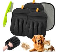 Pawbeam Éliminateur De Poils, Gant Antistatique Cinq Doigts 2026 Amélioré Pour Chats & Chiens, Brosse Magique Réutilisable Pour Linge Canapé Tapis Siège Auto (3PCS)
