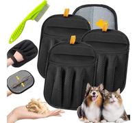 PawBeam - Pet Fur Remover, 2026 Upgraded Five-Finger Electrostatic Pet Hair Removal Glove for Cats & Dogs, Reusable Magic Brush Pets Hair Remover for Laundry, Couch, Carpet, Car Seat (3PCS)