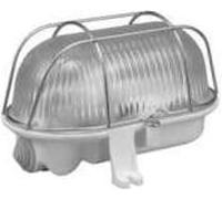 PAWBOL Luminaire pour gaine avec grille métallique ovale 60W, base grise IP 44 D.3166S