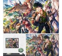 PAWCA Peinture de diamants 5D DIY,Anime My Hero Academia,Kit de broderie en cristal pour adultes et enfants Kit de point de Croix Rhinestone Home Decoration Wall Room Living Room(round drill)-30x40cm