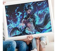 PAWCA Peinture de diamants 5D DIY，Anime My Hero Academia，Kit de broderie en cristal pour adultes et enfants Kit de point de Croix Rhinestone Home Decoration Wall Room Living Room(round drill)-50x60cm