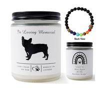 Pawdoer Bougie commémorative parfumée à la cire de soja pour chien - Bougie cadeau de condoléances pour la perte de chien - 200 ml (bouledogue français)