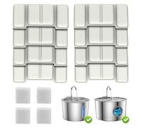 Pawdrate Dog Water Fountain (3.2L/108OZ), Super Quiet Electric Pet Filtered Waters Dispenser, Stainless Steel Dog Fountain Water Bowl with Water's Window LED for Dogs and Cats (8+4)