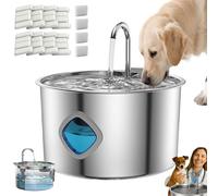Pawdrate Water Fountain, 3.2l/108oz Pawdrate Dog Water Fountain, with 10 Filter/Silent Pump for Large Dog Cats & Small Animals (1Pcs+10 Filter)