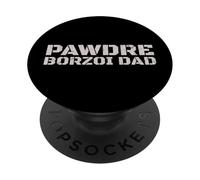 PAWDRE Borzoi Dad Dog Lover PopSockets PopGrip Adhésif