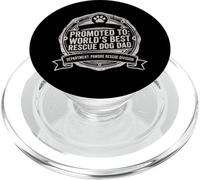 PAWDRE Promoted to World's Best Rescue Dog Dad PopSockets PopGrip pour MagSafe