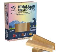 Pawfect Cheese Himalayan Cheese Dental Chews - Pomme, noix de coco et mangue - Lot de 3 Chews for Medium Size Dogs - Pack of 2 (195gX2=390g)