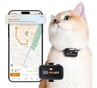 Pawfit Lite - Traceur GPS 4G pour chat - Suivi en temps réel - Surveillance des activités - Historique - Portée illimitée - Collier clic