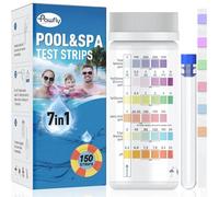 Pawfly 7 En 1 Bandelettes De Test Pour Piscine Spa Et Bandelettes De Test Pour Spa, 150 Bandelettes Rapides Et Précises, Kit d'Analyse De l'Eau De Piscine Pour Ph Chlore Libre Chlore Total Dureté Brom