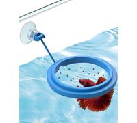 Pawfly Anneau d'alimentation pour aquarium avec ventouse Petit anneau rond flottant pour Betta Goldfish Guppy Tortue