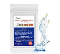 Pawfly Bande de test de dureté de l'eau 100 pièces kit de test d'eau dure, kit de test de qualité de l'eau pour l'eau potable, adoucisseur d'eau, calcium et magnésium