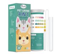 Pawfly Bandelettes Urinaires pour Chats Et Chiens 100 Tests 4 en 1 Cétone Glucose Densité Et pH Bandelettes Analyse Urinaire pour Vétérinaires Dépistage Diabète Précis pour Animaux Diabétiques