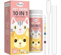 Pawfly Bandelettes Urine pour Chiens et Chats 100 Bandelettes Test Urine Animaux 10 Paramètres Bandelettes Infection Urinaire Bandelettes Analyse Urinaire Vétérinaire Leucocytes Protéine Cétone Glucos