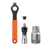 Pawfly Extracteur de manivelle pour vélo, outil d'extraction de manivelle de vélo e roulement intérieur avec écrou à 20 dents, clé à molette et capuchon supérieur, pour bras de manivelle carré