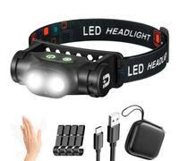Pawfly Frontale LED Rechargeable, Super Lumineuse avec 4 Modes, Capteur et Aimant, IPX4 Léger Imperméable Mini pour Jogging, Camping, Pêche [Classe Énergie