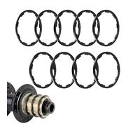 Pawfly Kit de 9 Écrous de Cassette Vélo, Rondelle de Moyeu en Alliage d'Aluminium pour Cassette 7/8/9/10/11 Vitesses, 6 Tailles - 1/1.5/1.85/2/2.18/2.35mm, Joint de Cassette pour VTT et Vélo de Route