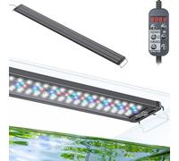 Pawfly Lampe LED d'Aquarium 24h/24 et 7j/7 Extensible pour Bac à Poissons avec Spectre Complet Lumières Blanches Bleues Rouges Vertes avec Mode J/N Effets Couleur Unique Minuterie et Luminosité
