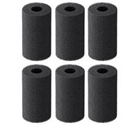 Pawfly Lot de 6 filtres en éponge pour aquarium avec 2 cm ID pour pré-filtre d'aquarium - Rouleaux ronds de rechange en mousse anti-aspiration pour poissons et crevettes - Haute densité pour