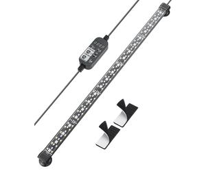 Pawfly Lumière LED d'aquarium 24/7 avec spectre complet - Lumières blanches et multicolores - Mode D/N - Effets de couleur individuels - Minuterie