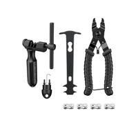 Pawfly Outils Chaîne Vélo Kit Réparation Chaîne avec Coupe Chaîne Pince Maillon Rapide Vérificateur Chaîne Et 4 Paires Maillons Manquants pour Chaînes 6 À 12 Vitesses Kit Outils Cyclisme