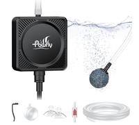 Pawfly Pompe à air d'aquarium silencieuse Nano, Mini Bulle avec Accessoires, Aérotateur d'oxygène Portable de 1,3 W pour réservoirs à Poissons de 3,8-38 L, 450 ML/Min