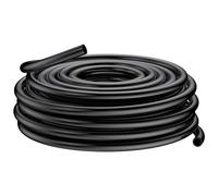 Pawfly Tuyau d'irrigation goutte à goutte 12,7 mm x 15 m, conduite principale en polyéthylène noir 1/2 pouce, tuyau de distribution vierge pour système d'arrosage, tuyau pour jardin