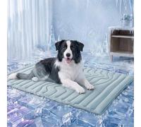 Pawfroste Tapis Rafraichissant Pour Chien - Refroidissement Rapide, Couverture Rafraîchissante Respirante, Tapis Lavable Pour Confort Estival, Idéal Pour Niche, Cage Voyages (Bleu, XL-150*101cm)