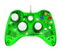 PAWHITS Manette Filaire Xbox 360 Filaire GamePad Contrôleur de Jeu avec Double Vibration, Vert