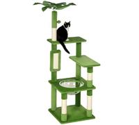 PawHut 142cm Arbre à chat Tour avec griffoirs Vert