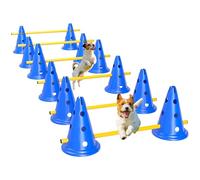 PawHut Agility Kit d'agility pour chien, 6 pièces, avec 12 cônes, 6 obstacles réglables en hauteur, sac de transport, kit d'entraînement pour l'entraînement du chien