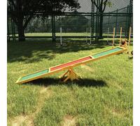 PawHut Agility sport pour chien bascule équipement entrainement chien bois sapin pré-huilé feutre bitumé antidérapant brique vert | Aosom France